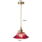 lampe suspendue moderne vintage fleur translucide rouge vert blanc chaîne ampoule