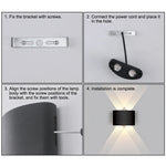 éclairage moderne applique murale led 10w 3000k 6500k noir bordure dorée minimaliste