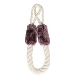 boucle porte corde torsadée fourrure doublure moderne rustique blanc noir bleu marron