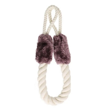 boucle porte corde torsadée fourrure doublure moderne rustique blanc noir bleu marron