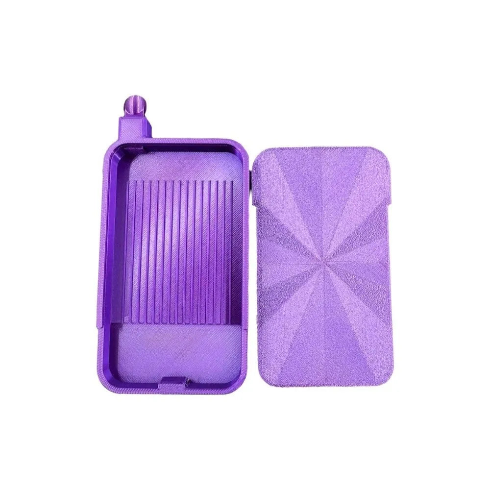 boîte violet vert bleu moderne motifs géométriques opaques roses
