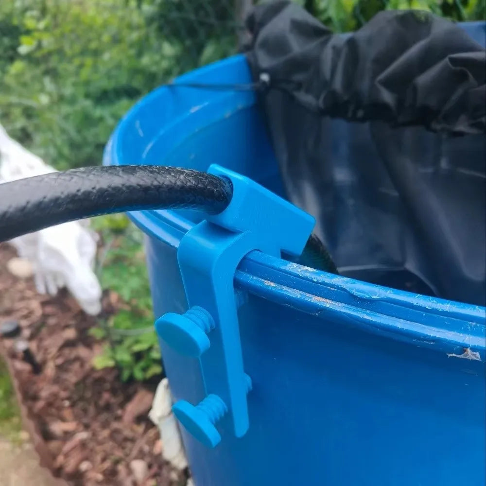 organisateur tuyau jardin bleu blanc noir réutilisable plastique utilitaire multiple vissage fixe