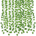 guirlande artificielle vigne soie extérieure feuilles vertes naturel accrochable fête maison decoration