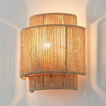 Lampe de chevet murale en osier noire