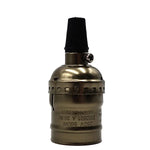 ampoule vis e27 or argent noir métal lisse vintage câble interrupteur led filament