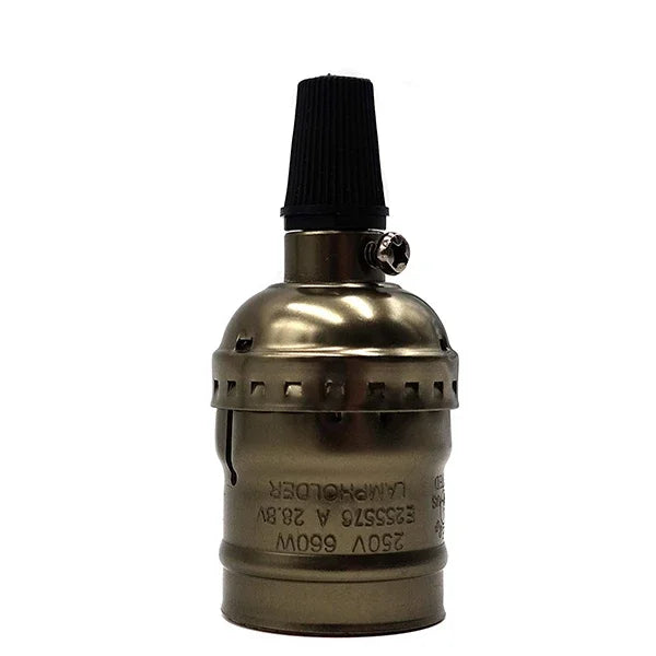 ampoule vis e27 or argent noir métal lisse vintage câble interrupteur led filament