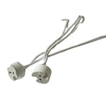 connecteurs électriques blancs modernes douilles halogène céramique 12V 250V led flux lumineux moins60V