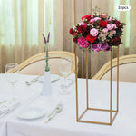 support fleurs doré moderne 60cm rectangulaire simple intérieur événement décoration table