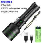 lampe torche noire rechargeable usb texturée rainures moderne robuste anneau serrage cordon