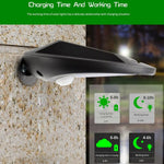 lampe solaire murale noire détecteur mouvement ip65 led moderne absextérieur autonomie