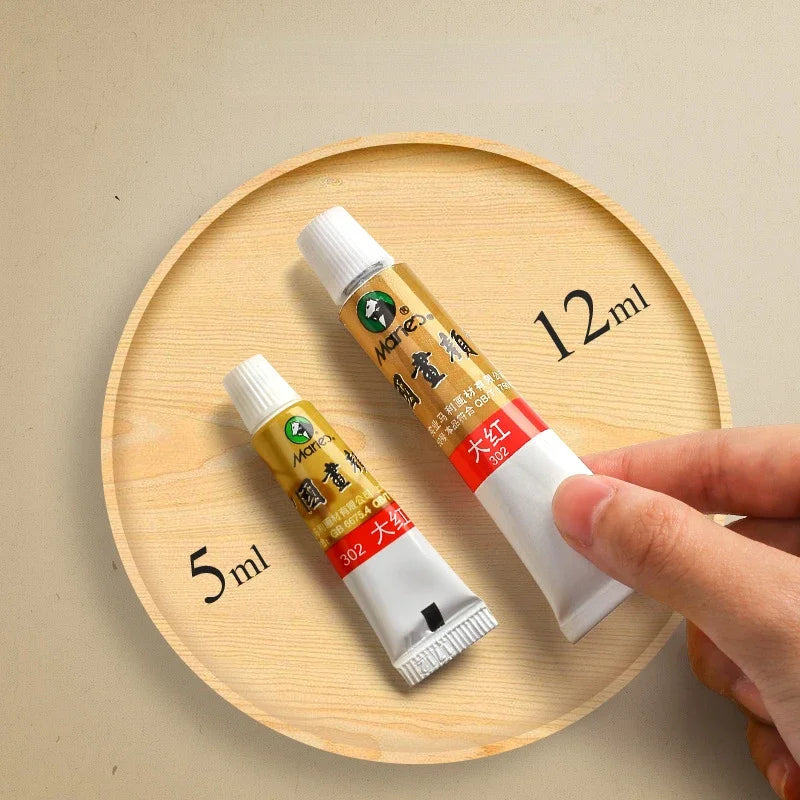 Peintures l'huile chinoises 12 18 24 36 couleurs 5ml 12ml aquarelle traditionnelle texture artistique