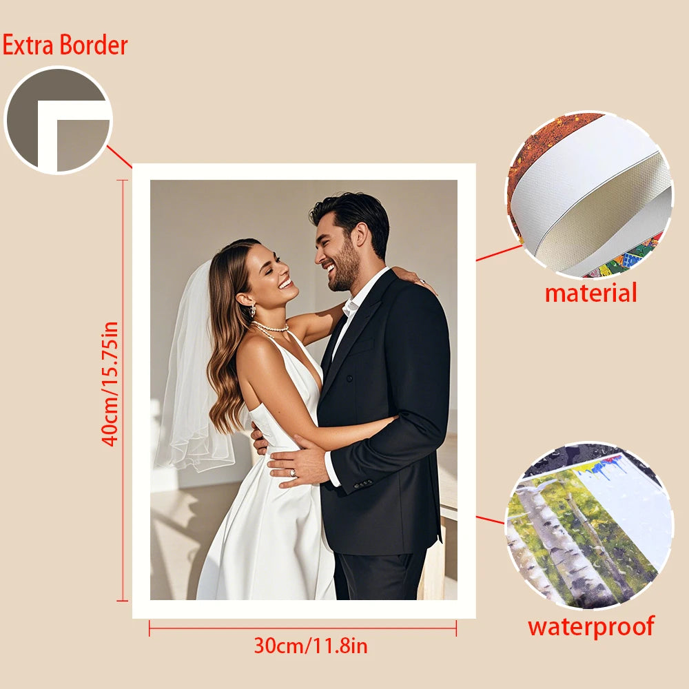 toile d'art photo personnalisée moderne multicolore sans cadreversible cadre