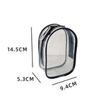 sac main transparent moderne cordon serrage noir vert rose violet minimaliste