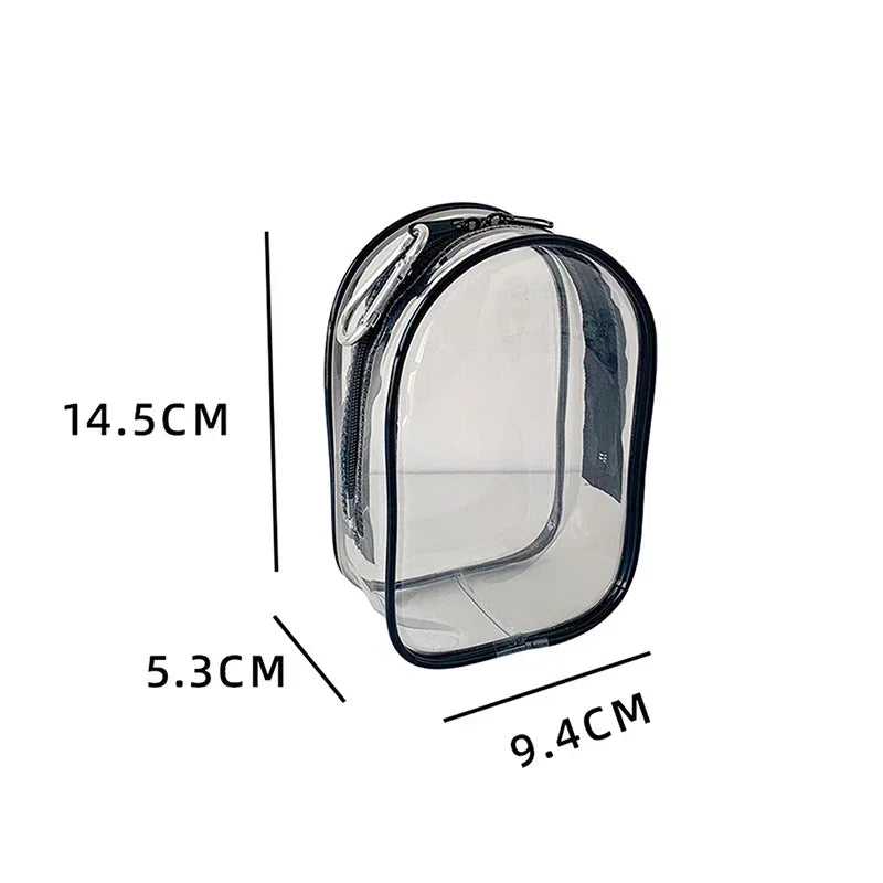 sac main transparent moderne cordon serrage noir vert rose violet minimaliste