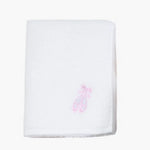 serviette coton bébé rapide douce broderie animaux blanc rose gris bleu noël
