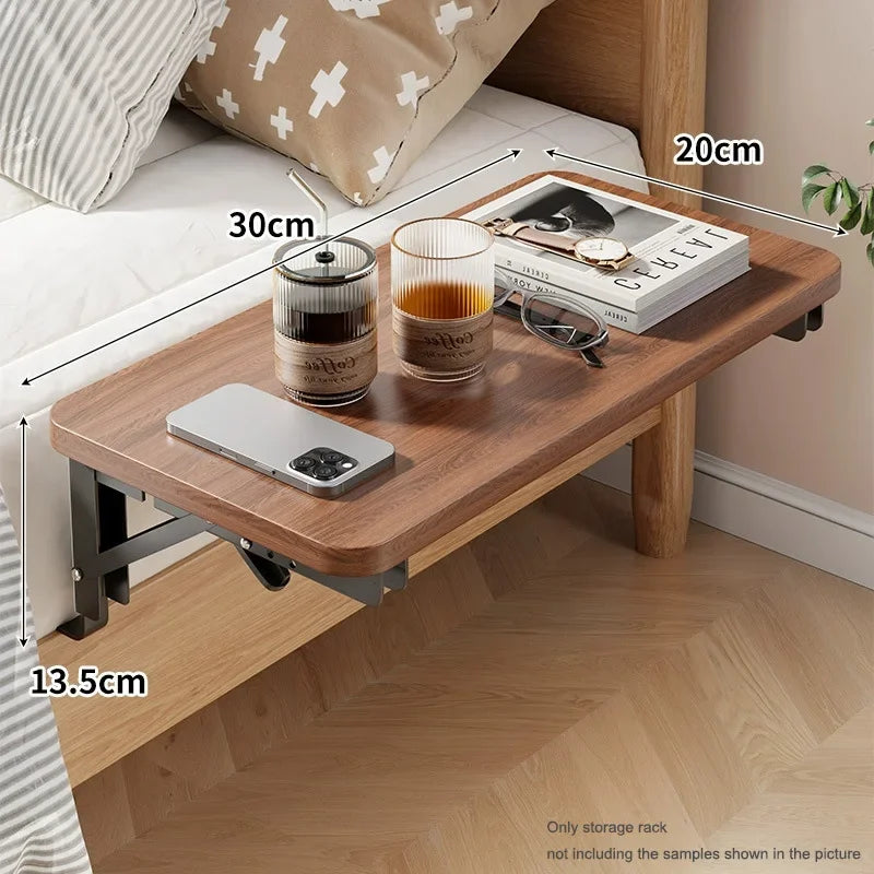 tableau chevet pliable rangement support mural moderne texture bois naturel multiple uses reusable single