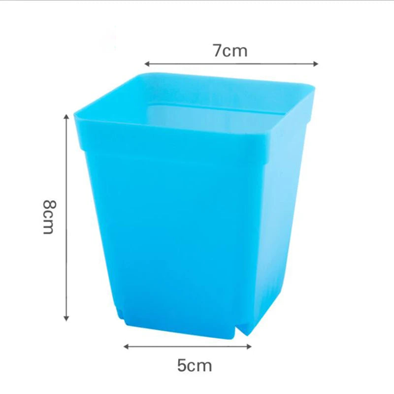 Pots fleurs plastique noir blanc violet bleu modernes 7cm 8cm 10cm jardin
