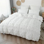 ensemble literie double blanches moderne zippé 200x200cm haute qualité polyester blanc