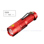 torche led étanche modes lumiere intense résistante chocs vert rouge noir bleu