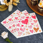 serviettes papier st valentin coeurs fleches romantiques decoration mariage festives rouges roses