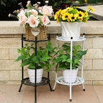 support plante métal noir blanc grille ajourée moderne pieds solides pots tiered shelf