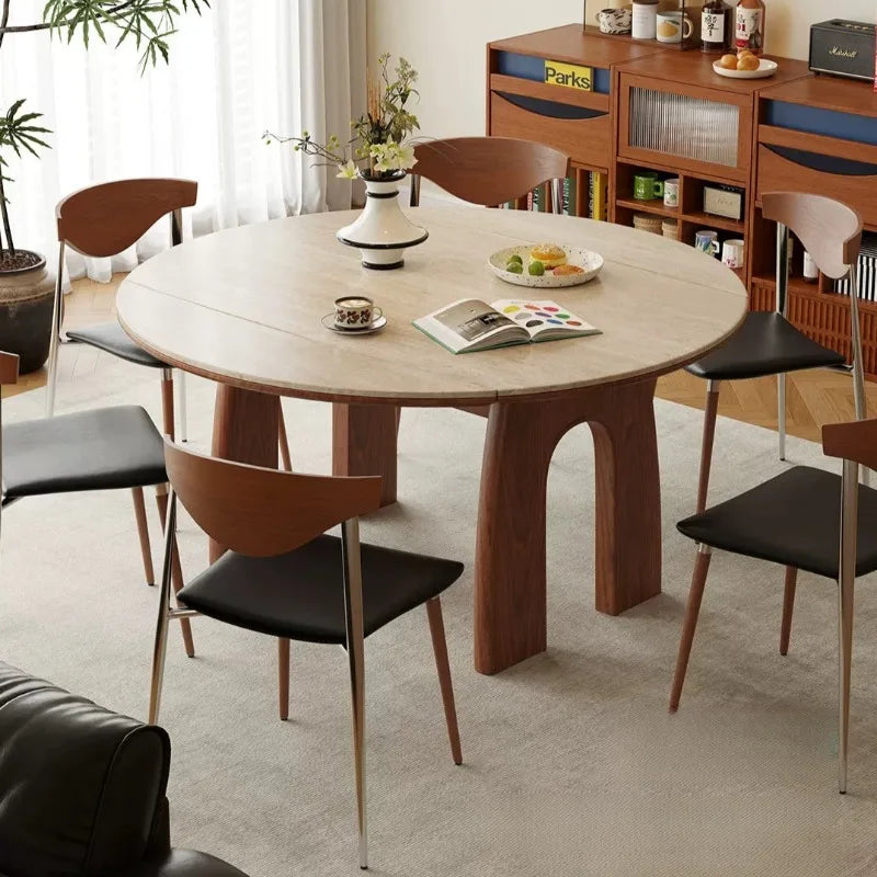 table ronde moderne bois naturel minimaliste 120cm diamètre 780mm hauteur multifonctionnelle salon maison