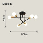 plafonnier led or noir moderne éclairage quotidien contemporain chambre salonSuspens fer flux lumineux minimaliste