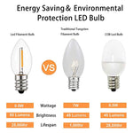 ampoule led filament doré transparente 0.5w e12 vintage 249 lumens 2700k