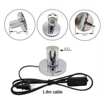 socle e27 argenté câble 1m8 interrupteur moderne lampe vis certification