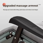 chaise longue gris tissu uni moderne bras massage support smartphone portable