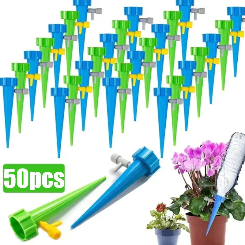 arrosage gouttelettes kit plantes auto arrosage bleu vert bouteille plastique valve ajustable modernes pratique