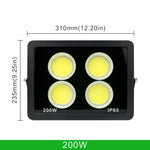 projecteur led ip65 waterproof moderne noir 200w 300w 100w 50wextérieur clips
