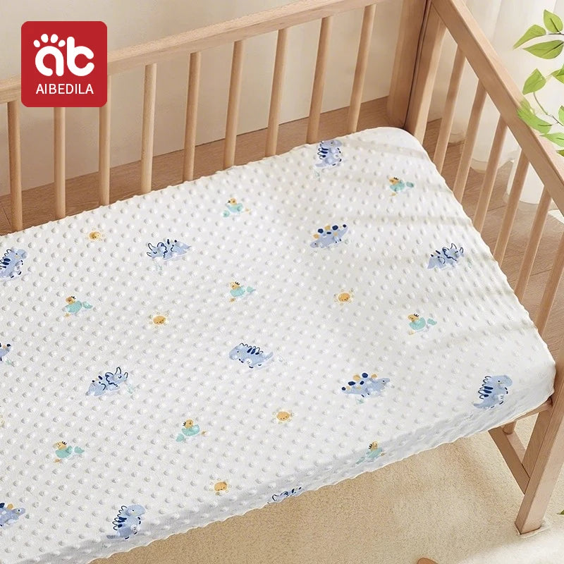 drap housse bébé léopard tigre motif animalier coton polyester doux blanc orange bleu clair