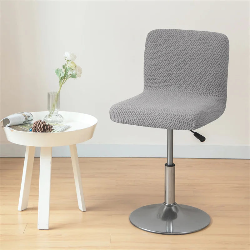 housse chaise tissu motifs géométriques gris clair moderne réglable four seasons