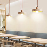 suspension lumineuse pierre gris moderne câble suspendu 3000K 6000K bois foncé