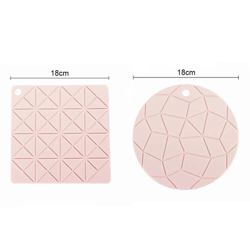 tapis isolation silicone gris rose moderne 18cm 18cm respectueux environnement