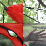 hamac voyage moustiquaire protection solaire noir rouge vert camping outdoor filet transparent
