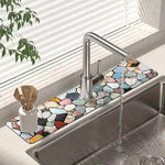tapis cuisine multicolore moderne antidérapant rapide absorbant drainage barrière éclaboussures polyestère durable