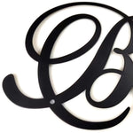décoration intérieure lettre script élégant noir classique métal fixations incluses