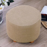 tabouret moderne tissé motifs géométriques rose bleu vert jaune rouge beige