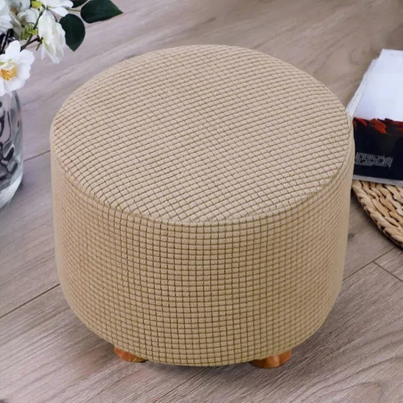 tabouret moderne tissé motifs géométriques rose bleu vert jaune rouge beige