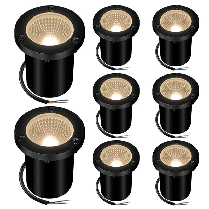 éclairage extérieur led spot noir ip55 moderne perforé 10w 85265v fixations incluses