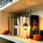 lampe suspendue vintage fantôme citrouille halloween décoration maison noire blanche jaune floral