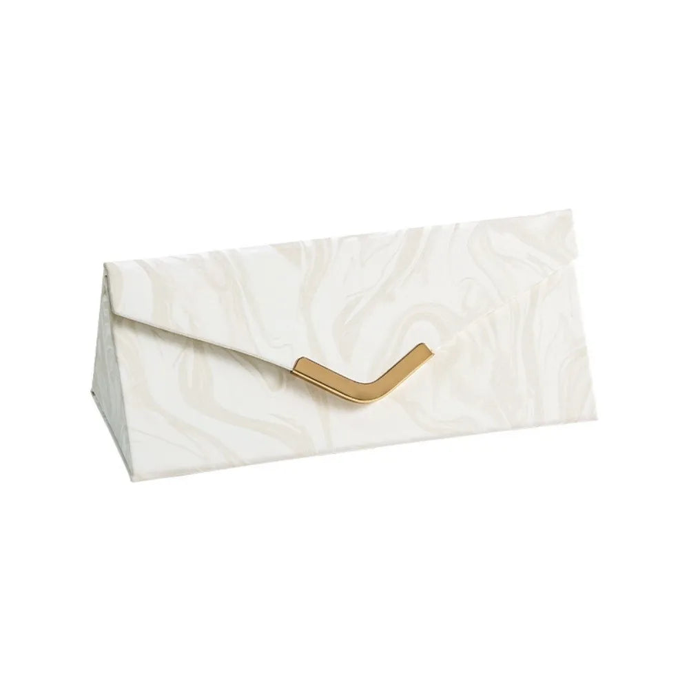 boîte bijoux pliable moderne élégante fermoir marbrée blanc rose pâle compartments organisation porte bijoux