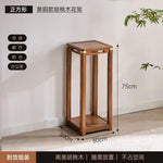 support plantes bois naturel moderne vase plante aquarium poissons finition brillante marron clair minimaliste