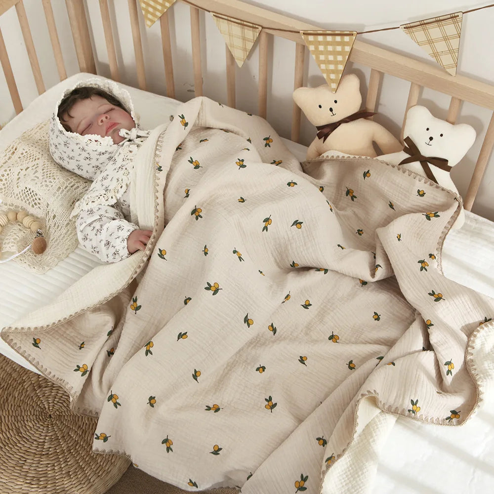 couverture bébé rayures pois animaux beige simple douce bébé ans