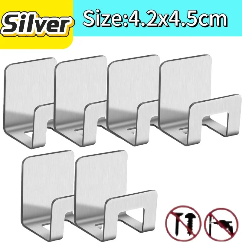support rangement universel moderne adhésif argenté noir couteaux grattoir ciseaux brosse planche découpe couvercle