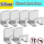 support rangement universel moderne adhésif argenté noir couteaux grattoir ciseaux brosse planche découpe couvercle