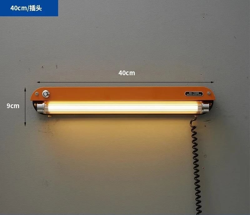lampe led moderne orange rectangulaire fixée mur éclairage cuisine salle manger 2000 82000 flux