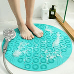 tapis bain antidérapant rose bleu rondelles floraux ventouses adhésives moderne pratique douche bain sécurité